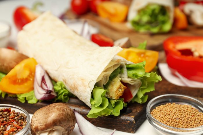 Veggie Wrap with Whole Wheat Tortilla