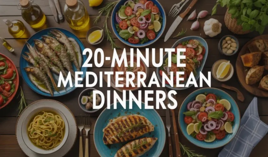12 Easy Recipes Ready in 20 Minutes : Quick Mediterranean Dinners