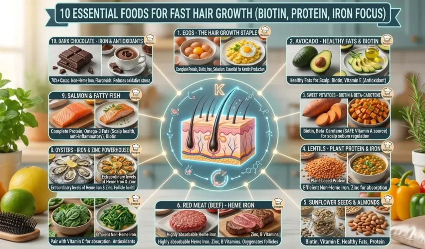 foods that promote hair growth fast